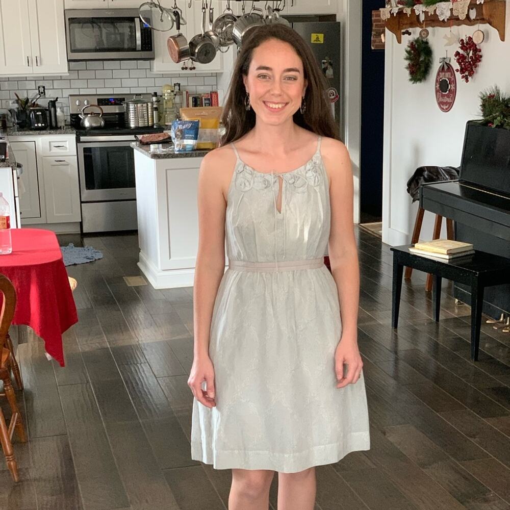 LOFT Grey Sun Dress, Size 2